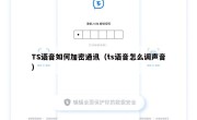 TS语音如何加密通讯（ts语音怎么调声音）
