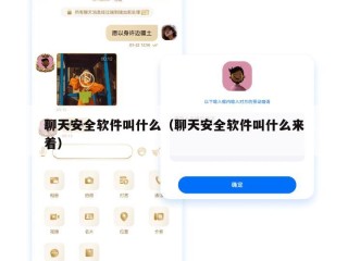 聊天安全软件叫什么（聊天安全软件叫什么来着）
